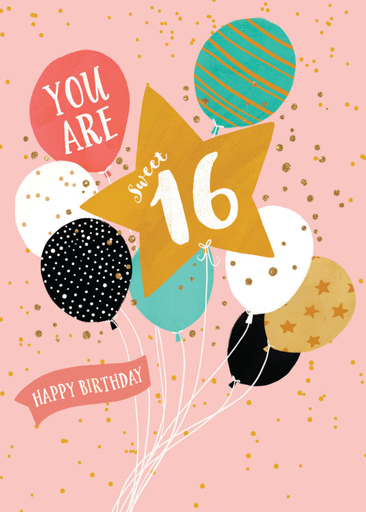 363-MLST0016C | ABD16/Sweet 16 Balloons