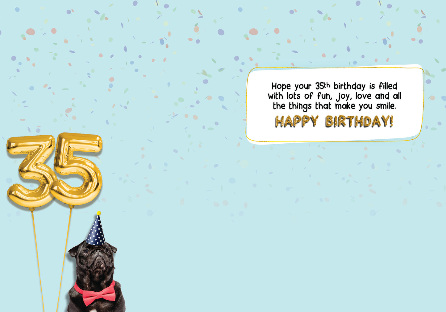 363-MLST0035D | ABD35/Dog With 35th Balloon