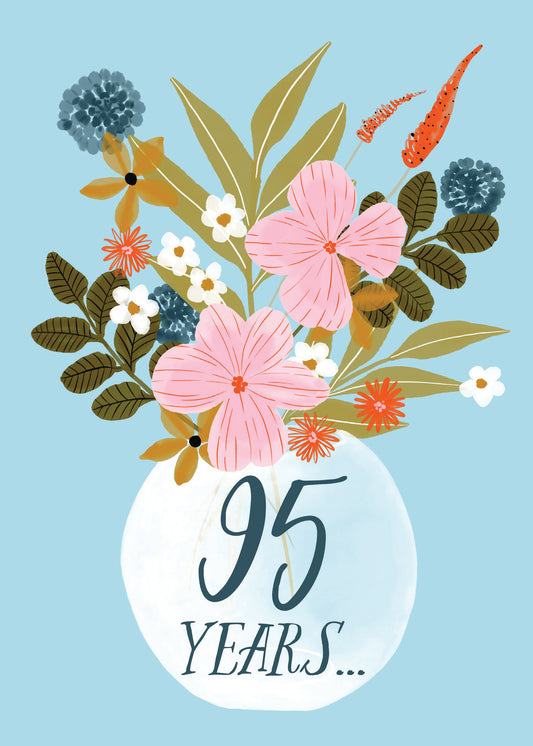 363-MLST0095D | ABD95/95 Years Floral Vase