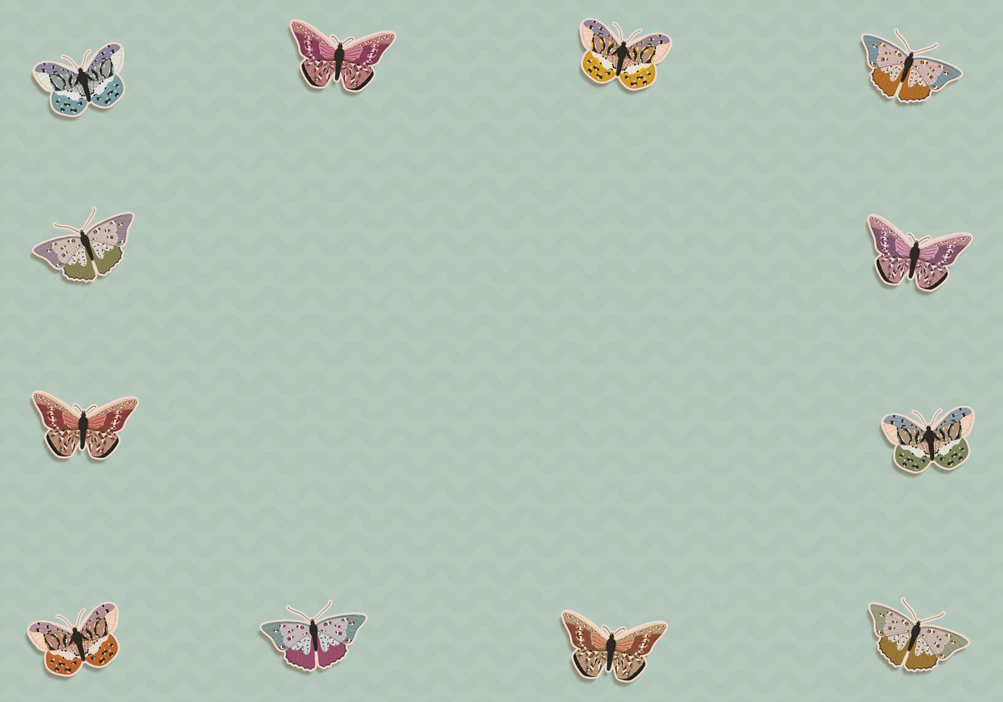 564-FOIOPE1354M | BL/Butterfly Stickers
