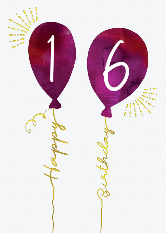 363-MLST0016D | ABD16/Sixteen Purple Balloons