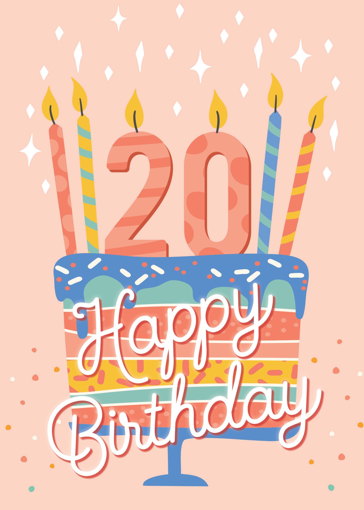 363-MLST0020B | ABD20/Pink 20th Cake