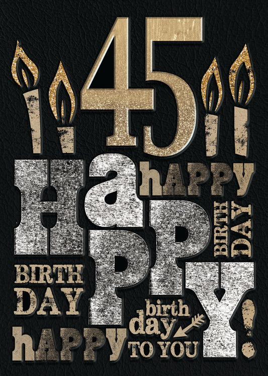 363-MLST0045C | ABD45/45th Grunge Cake