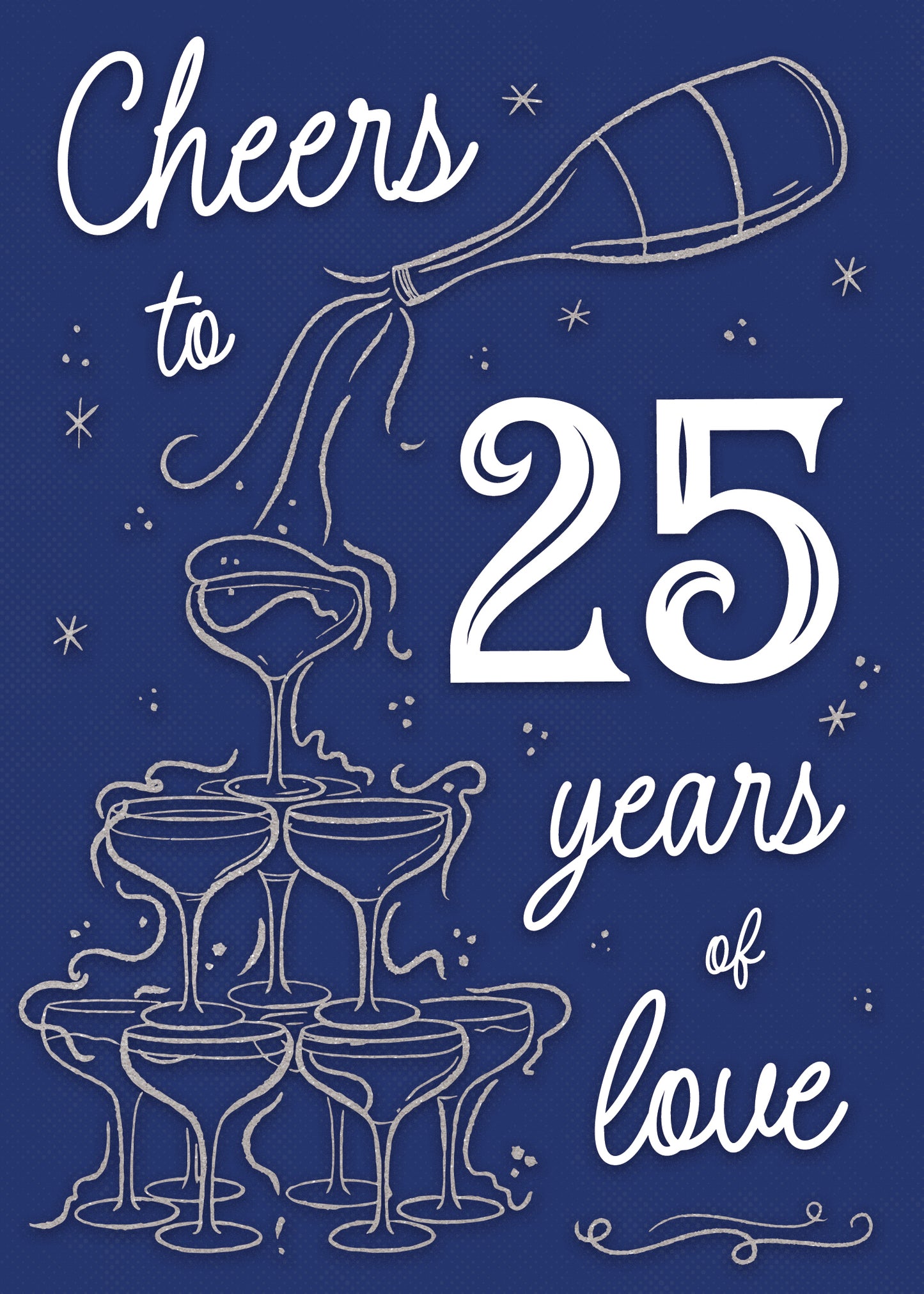 363-MLST0125D | AN/25 Years Silver Floral