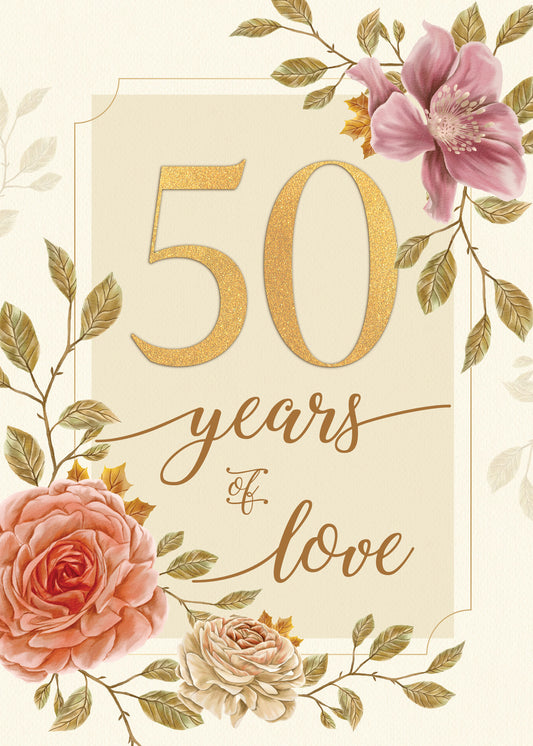 363-MLST0150D | AN/50 Years Gold Floral