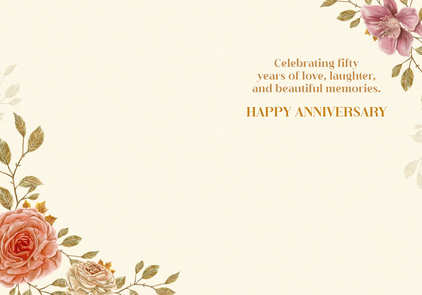 363-MLST0150D | AN/50 Years Gold Floral