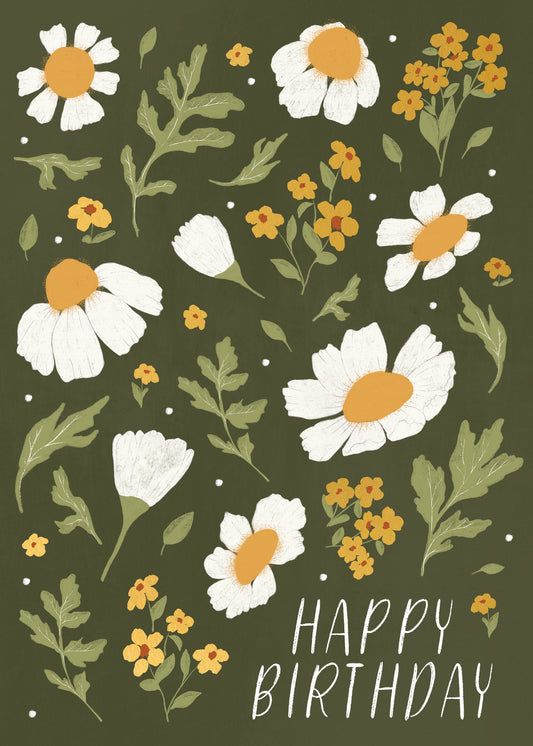 564-FOIOPE1330M | BD/Green Daisy Birthday