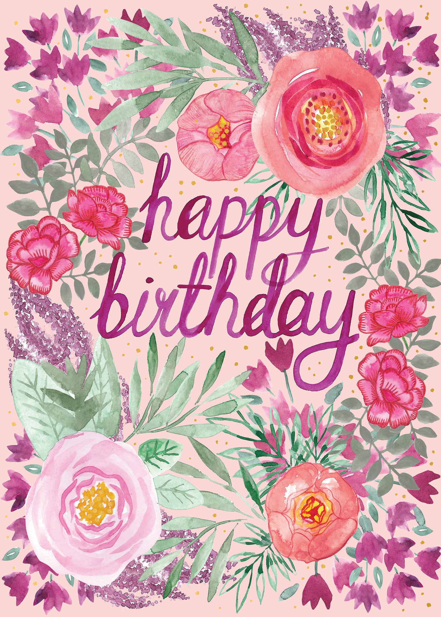 564-FOIOPE1337M | BD/Pink Birthday Floral