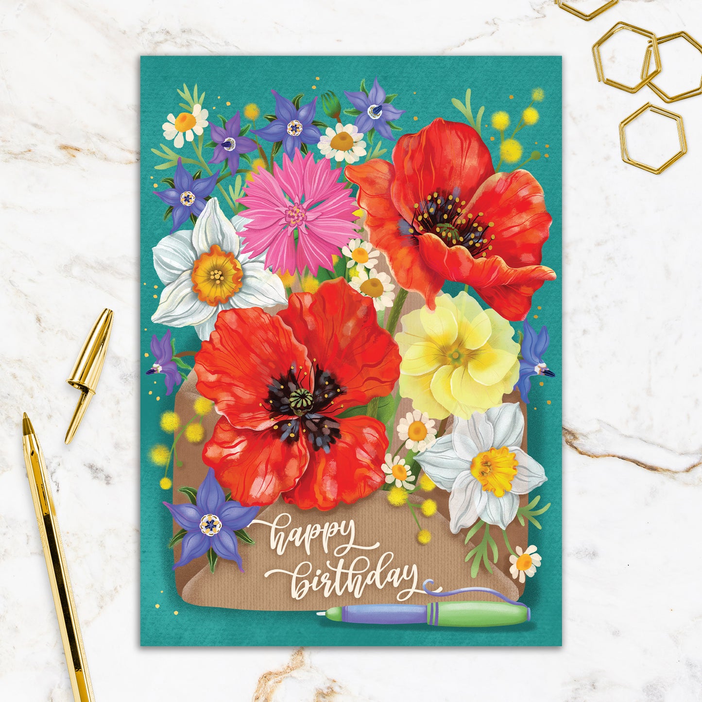 564-FOIOPE1345M | BD/Bright Floral Envelope