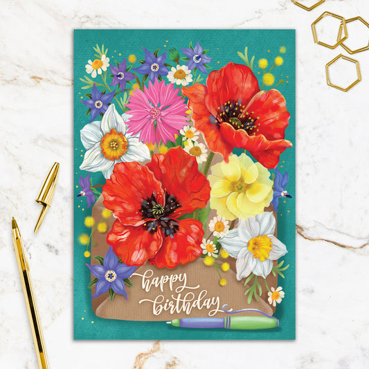 564-FOIOPE1345M | BD/Bright Floral Envelope