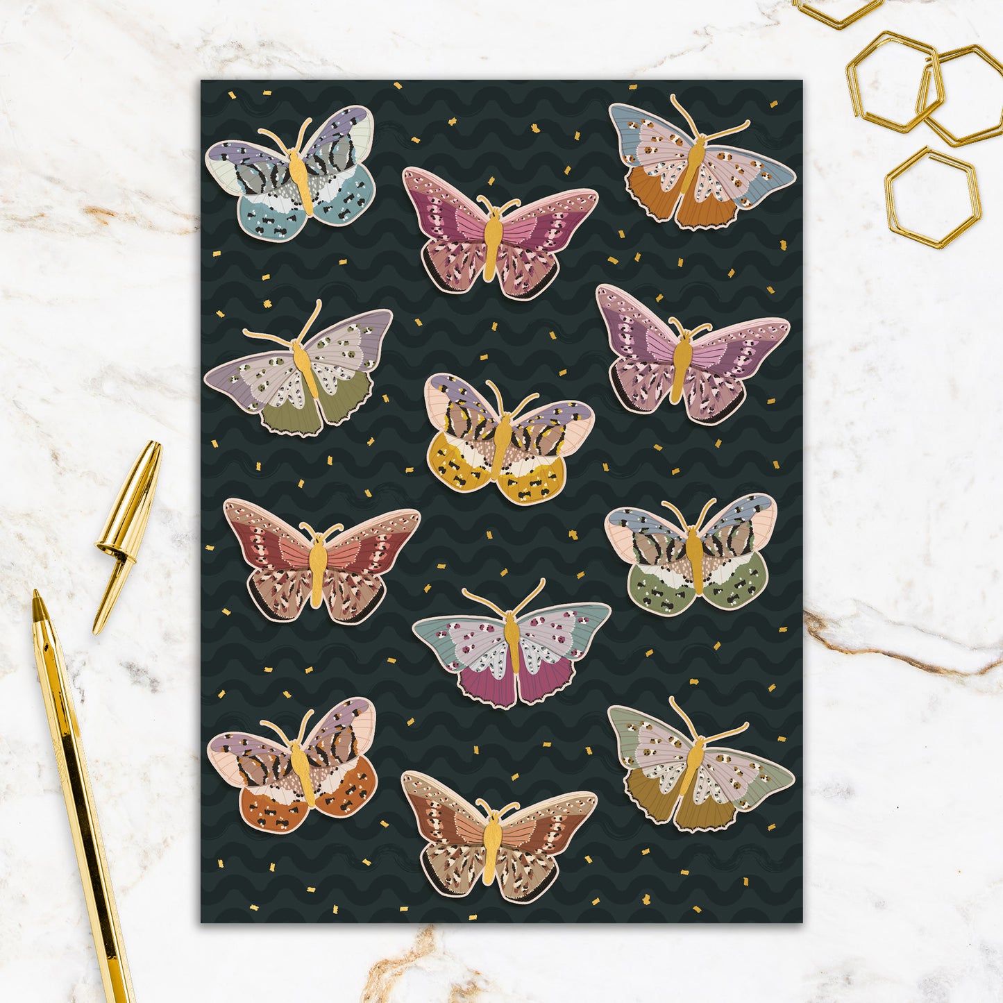 564-FOIOPE1354M | BL/Butterfly Stickers