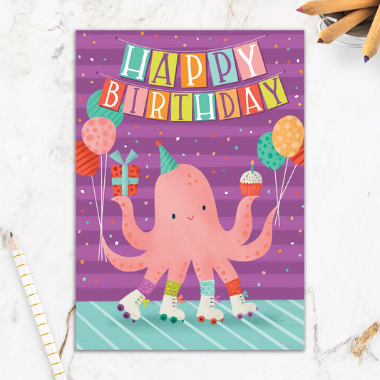 564-IOPE0029S | BD/Roller Skating Octopus