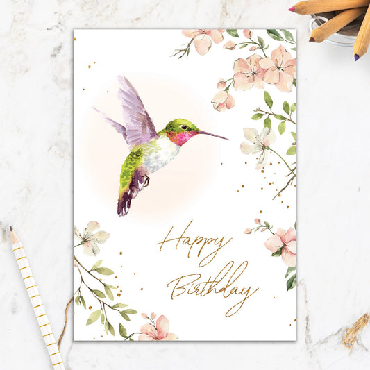 564-IOPE0052WC | BD/Hummingbird Blossoms