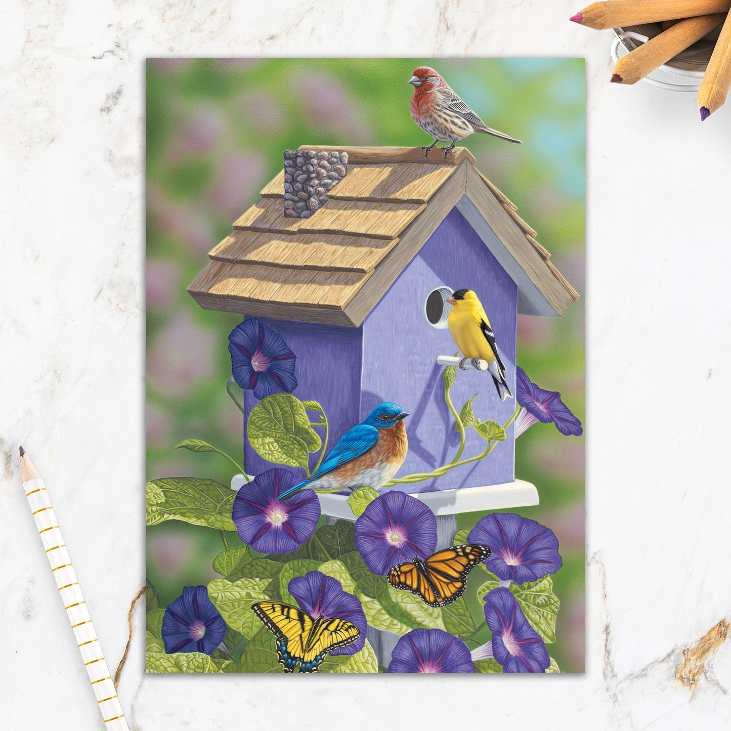564-IOPE0181L | BL/Purple Birdhouse