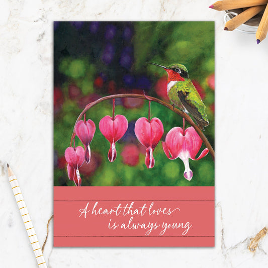 564-IOPE0489L | TH/Pink Hearts Hummingbird