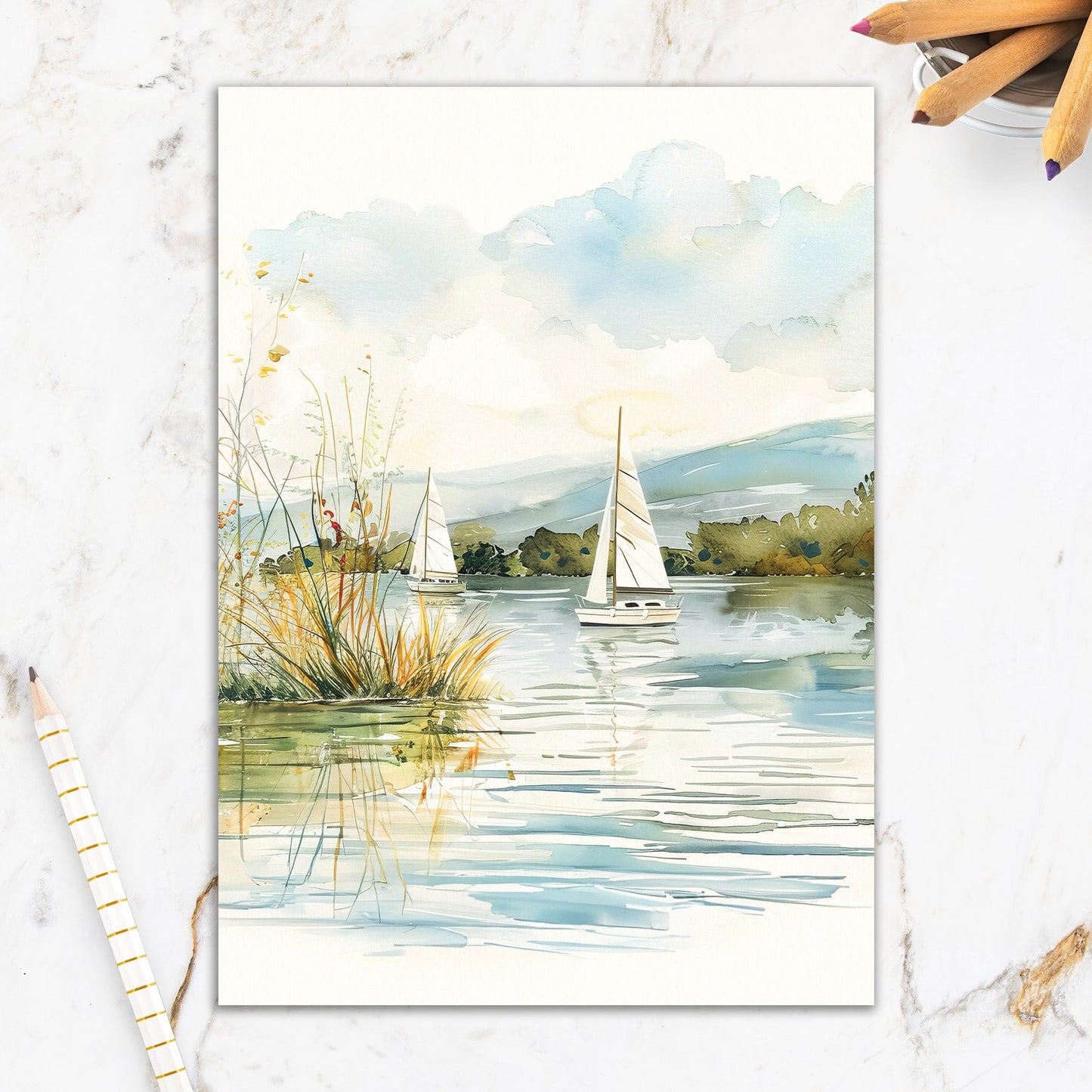 564-IOPE0997WC | BL/Peaceful Sailboats