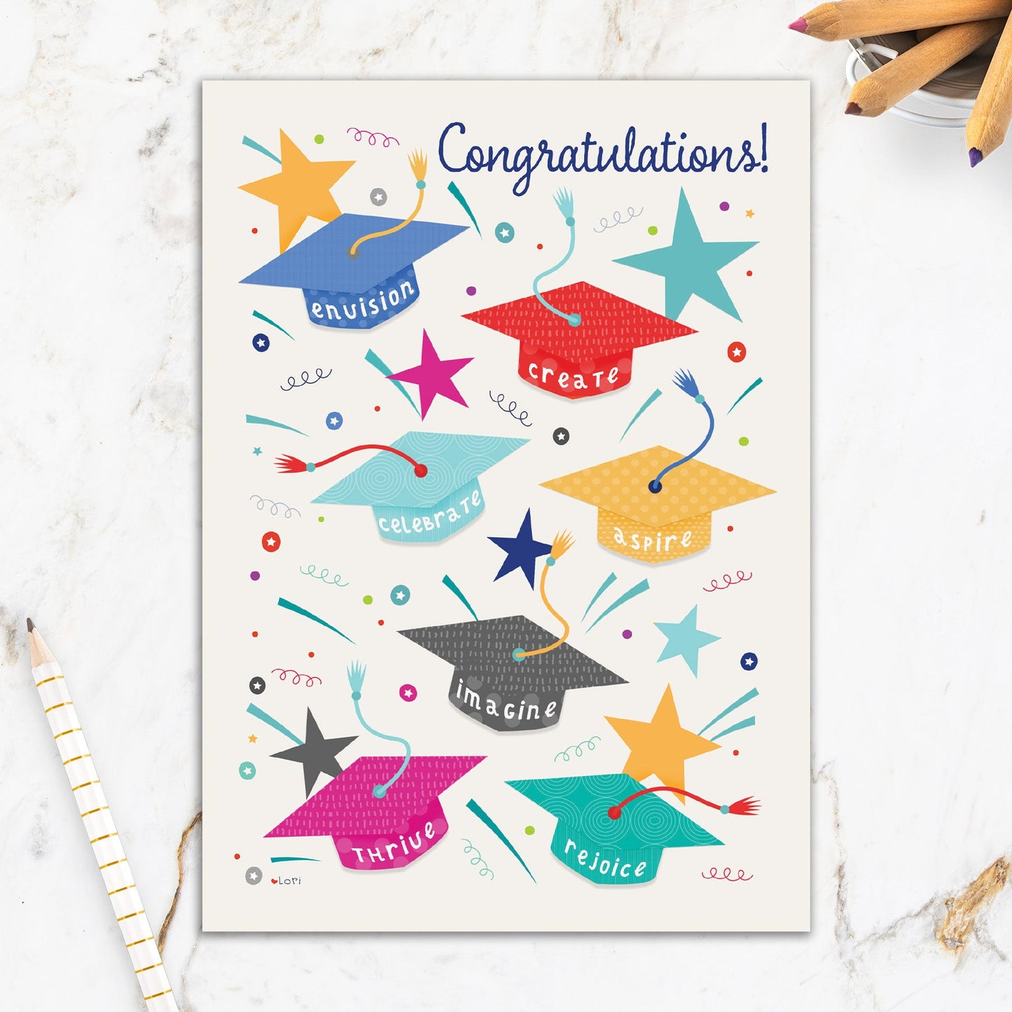 564-IOPE1056S | GR/Congratulations Hats