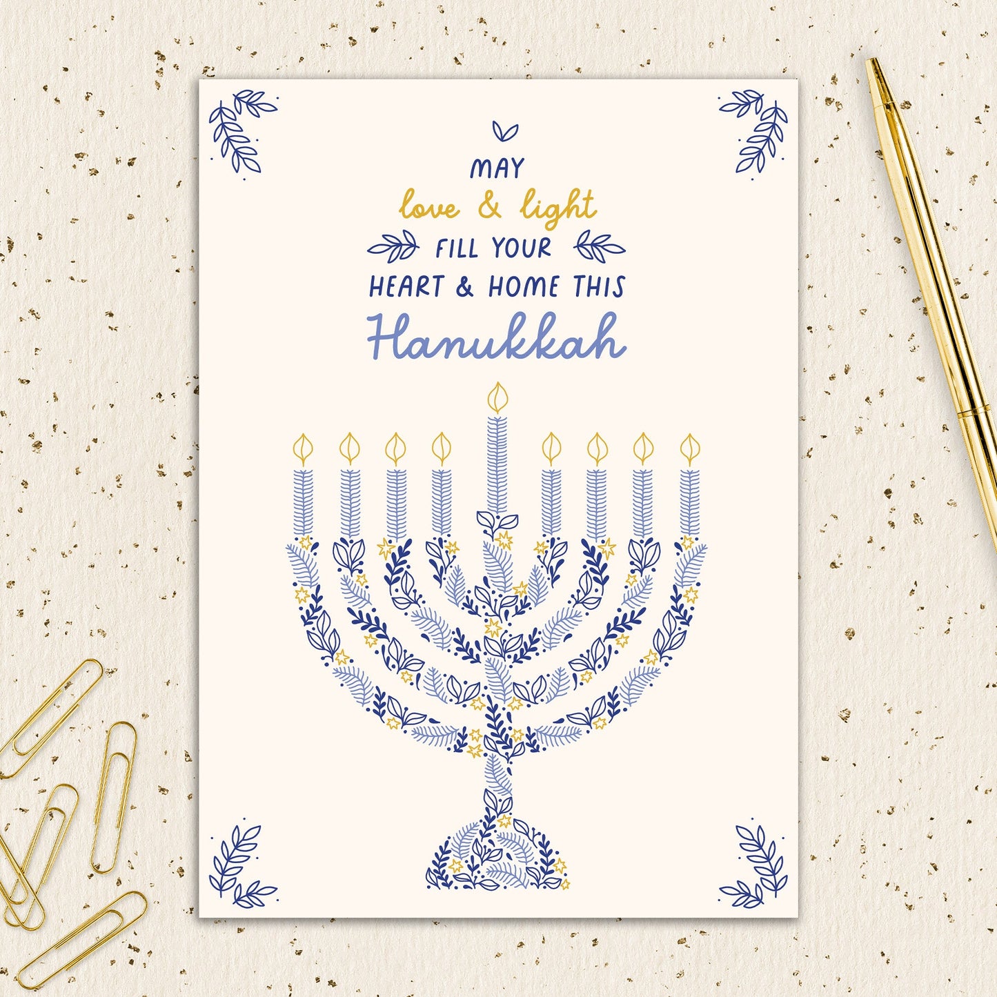 8564-IOPEOH1100S | HA/Hanukkah Light Floral