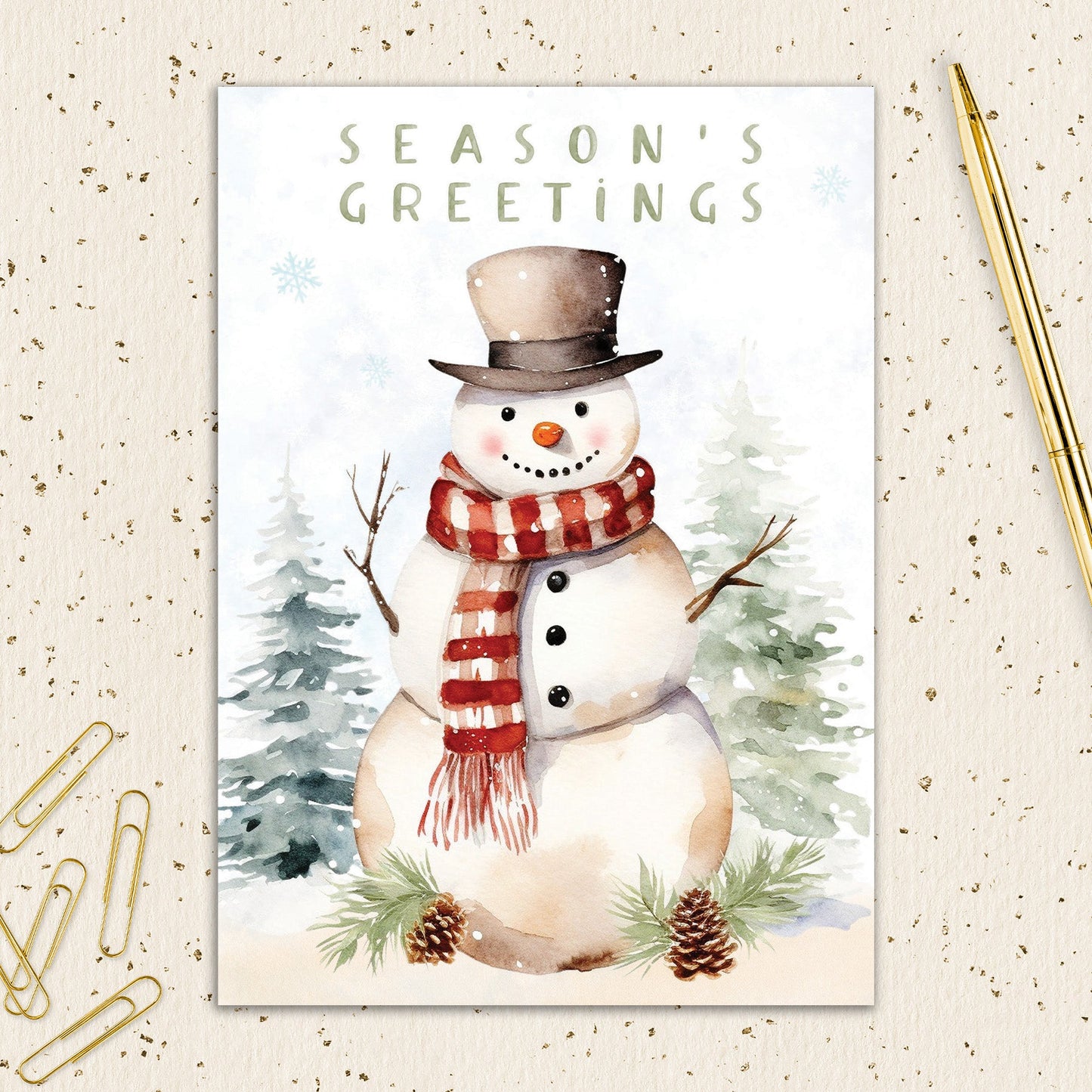 8564-IOPEOS0755WC | HOL/Watercolour Snowman