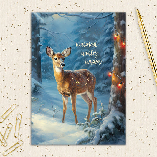 8564-IOPEOS0762S | HOL/Deer In Snow