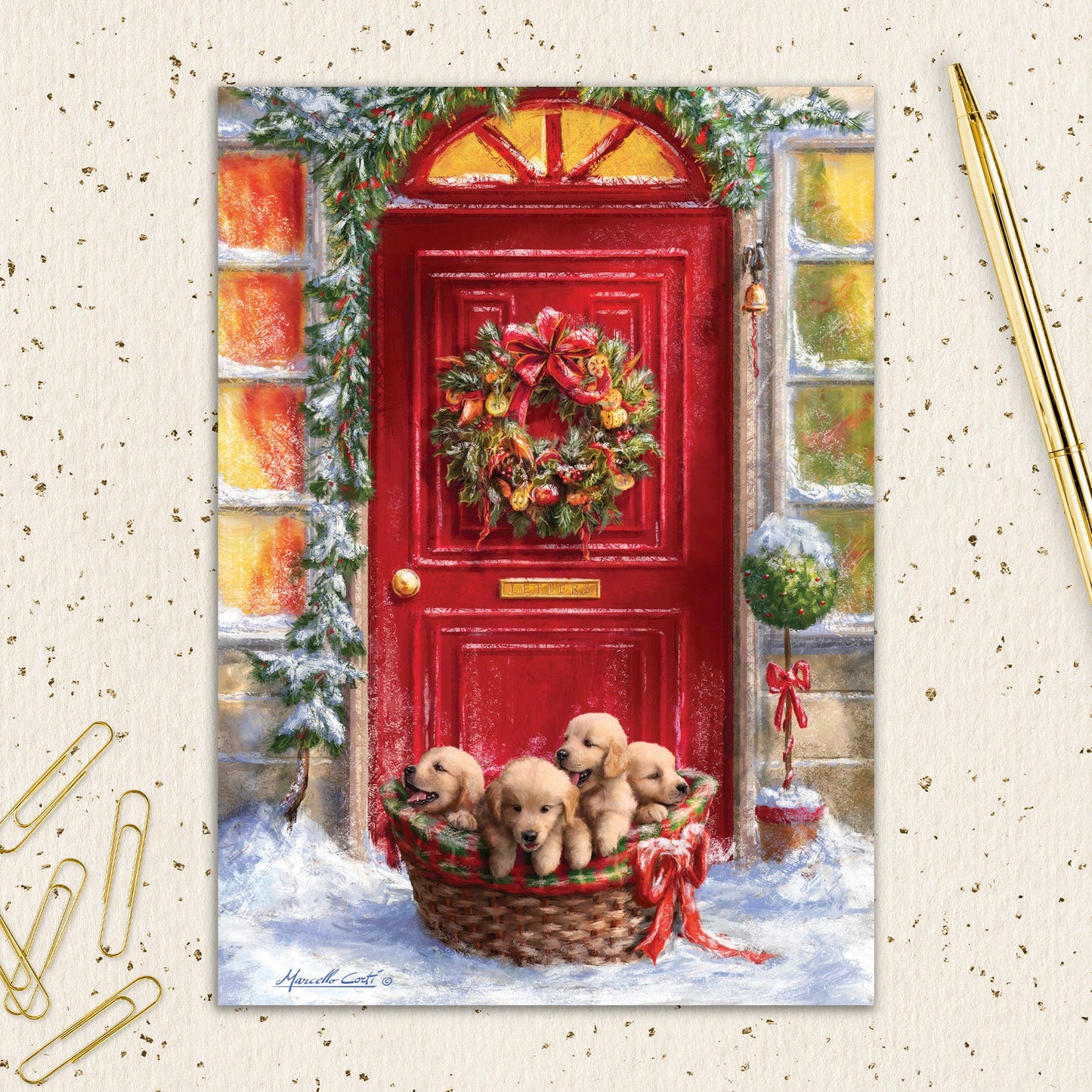 8564-IOPEOS0809S | HOL/Basket Of Puppies