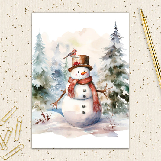 8564-IOPEOS1028WC | HOL/Snowman with Cardinal