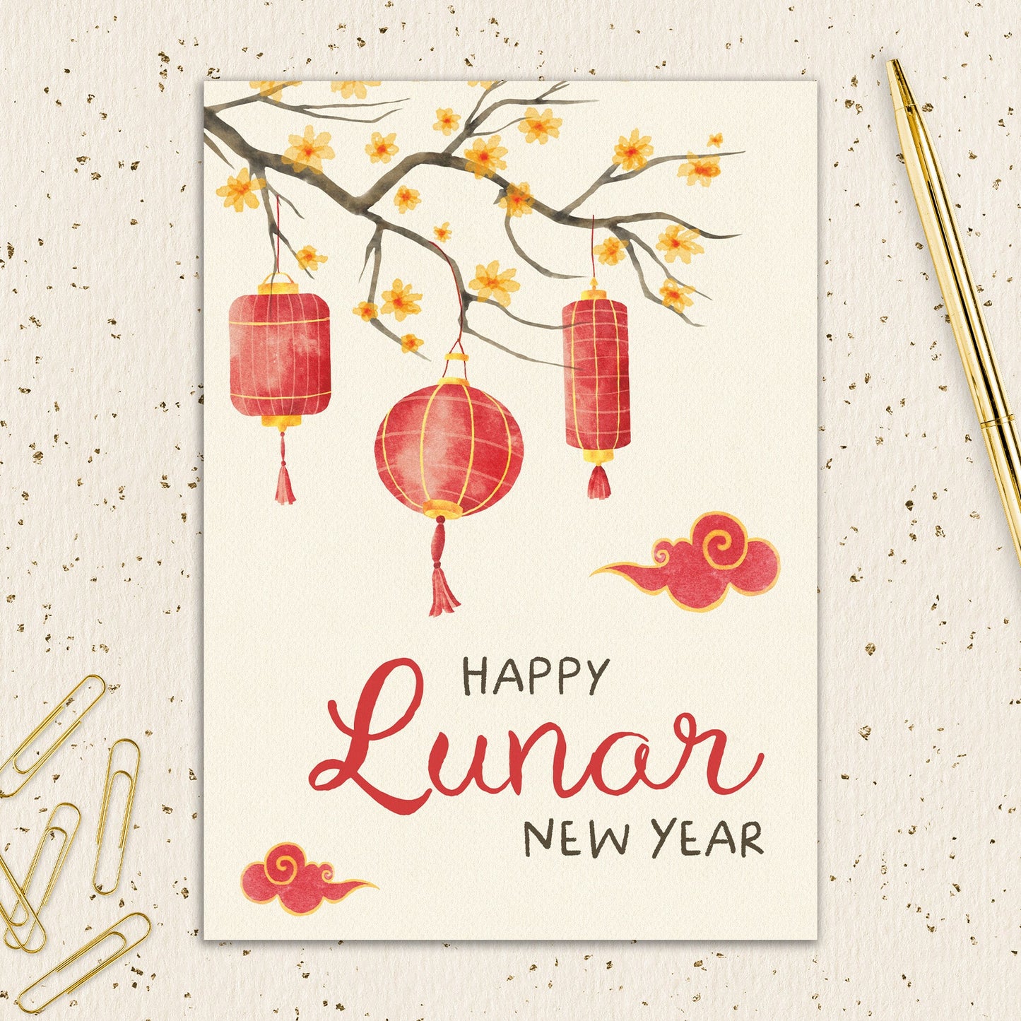 8564-IOPEOS1114WC | CNY/Watercolour Lanterns