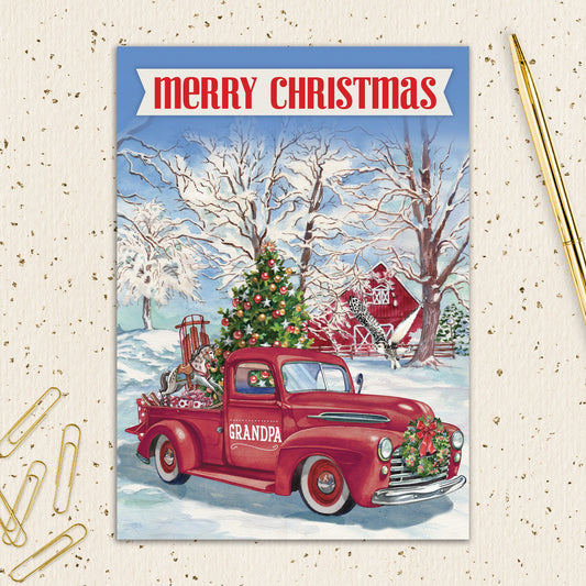 8564-IOPEOX0558L | XM/Grandpa Red Truck