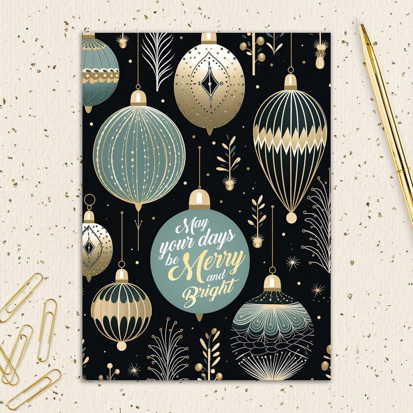 8564-IOPEOX0766S | XM/Black & Gold Ornaments