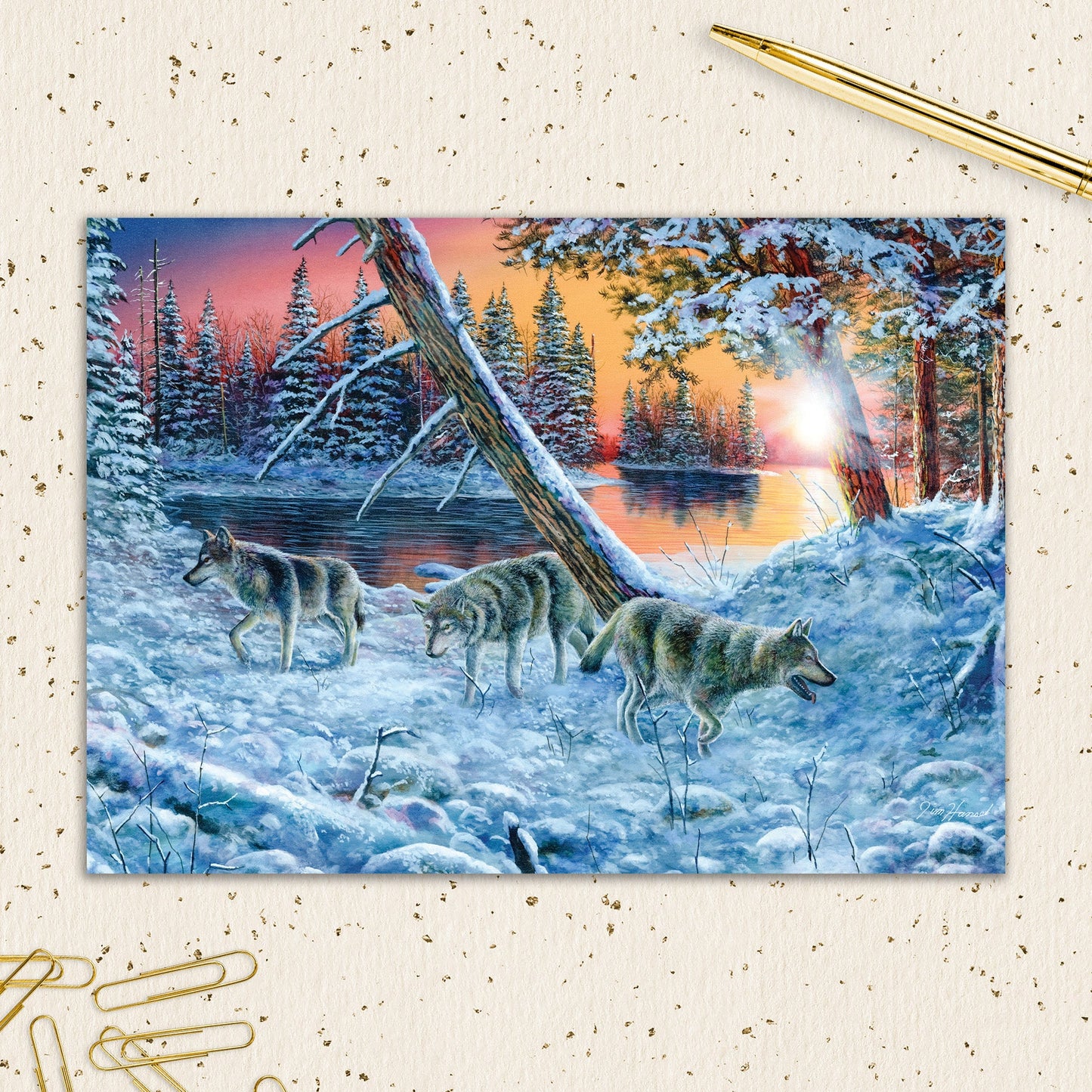 8564-IOPEOX1088L | XM/Wolves at Sunset