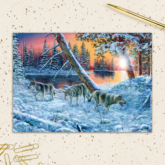 8564-IOPEOX1088L | XM/Wolves at Sunset