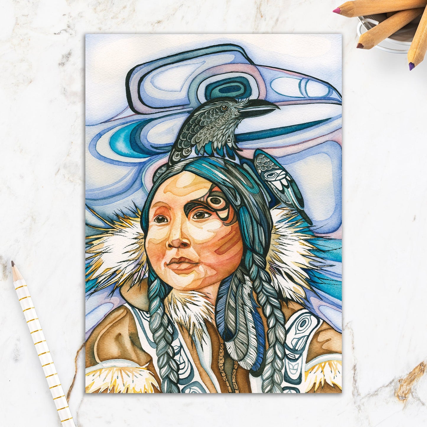 564-IOPI0588L | BD/Woman With Crow