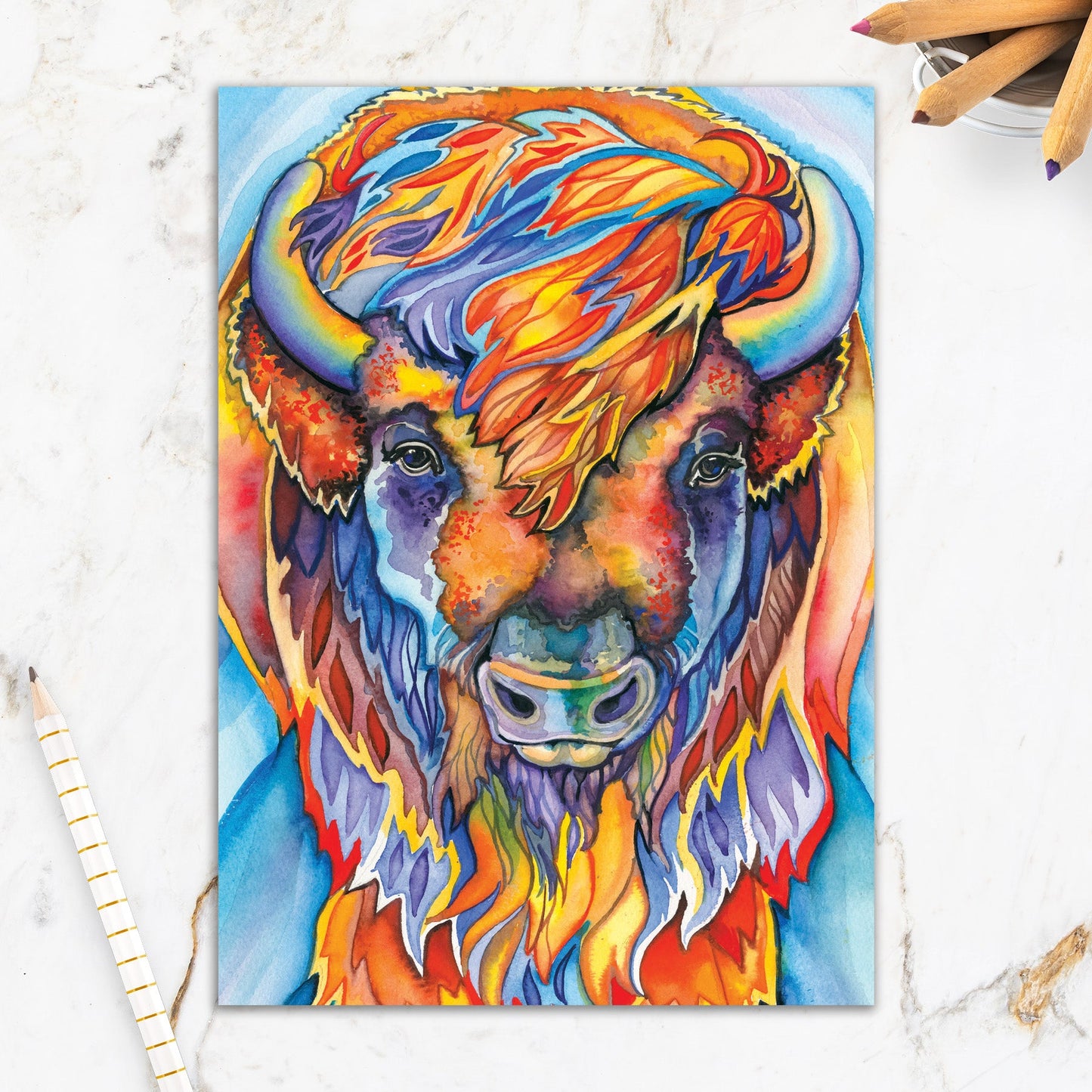 564-IOPI0594L | GW/Colourful Buffalo