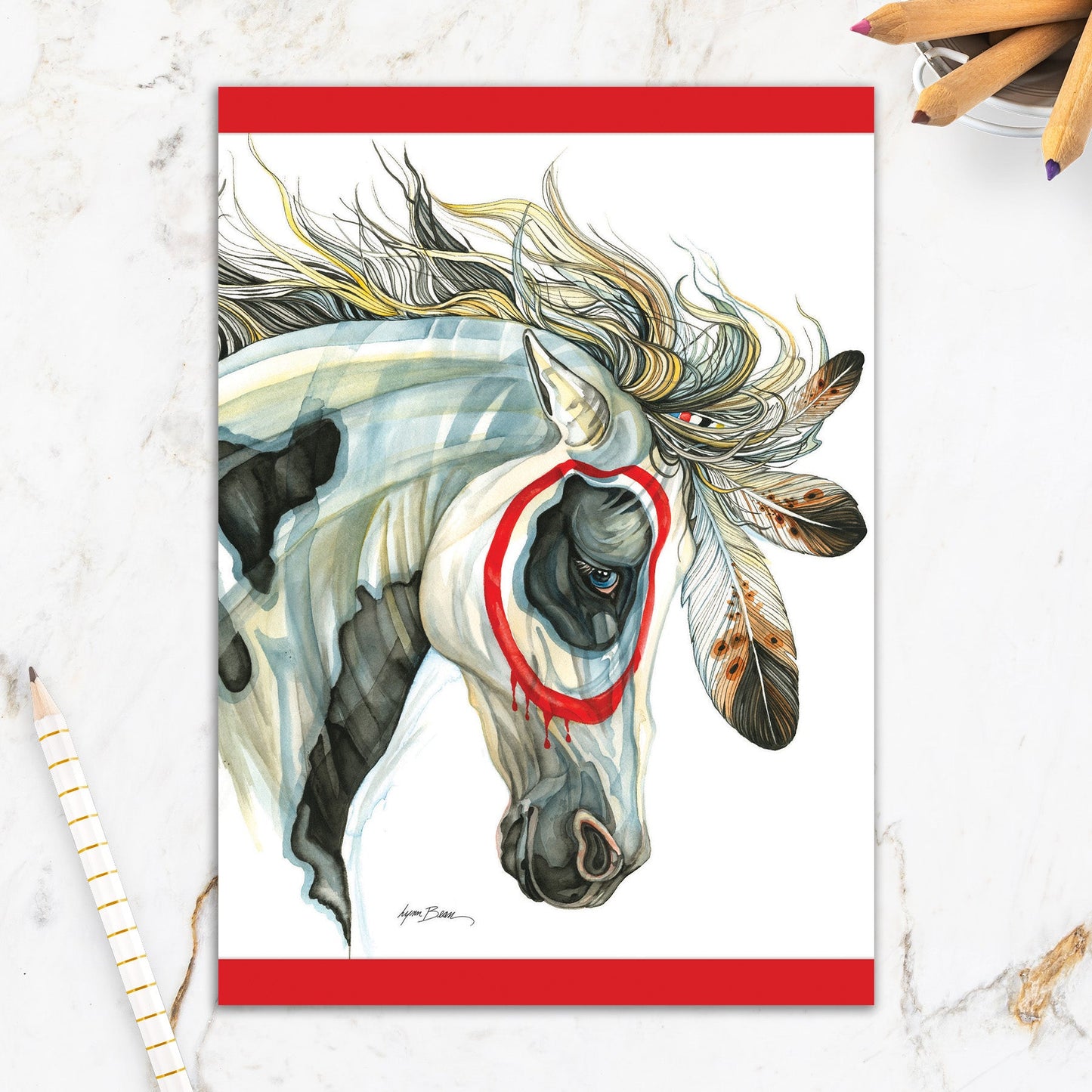 564-IOPI0595L | EN/Red Circle Horse