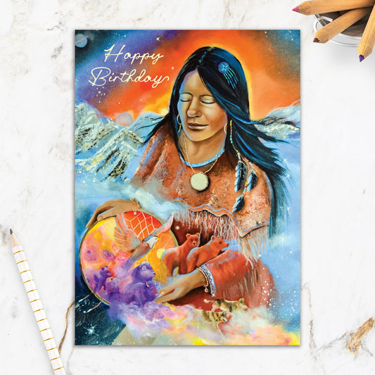 564-IOPI0612L | BD/Lady With Dreamcatcher