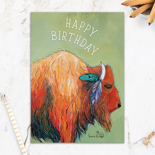 564-IOPI0619L | BD/Buffalo On Green Background