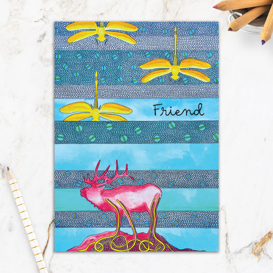 564-IOPI0630L | FR/Elk and Dragonflies