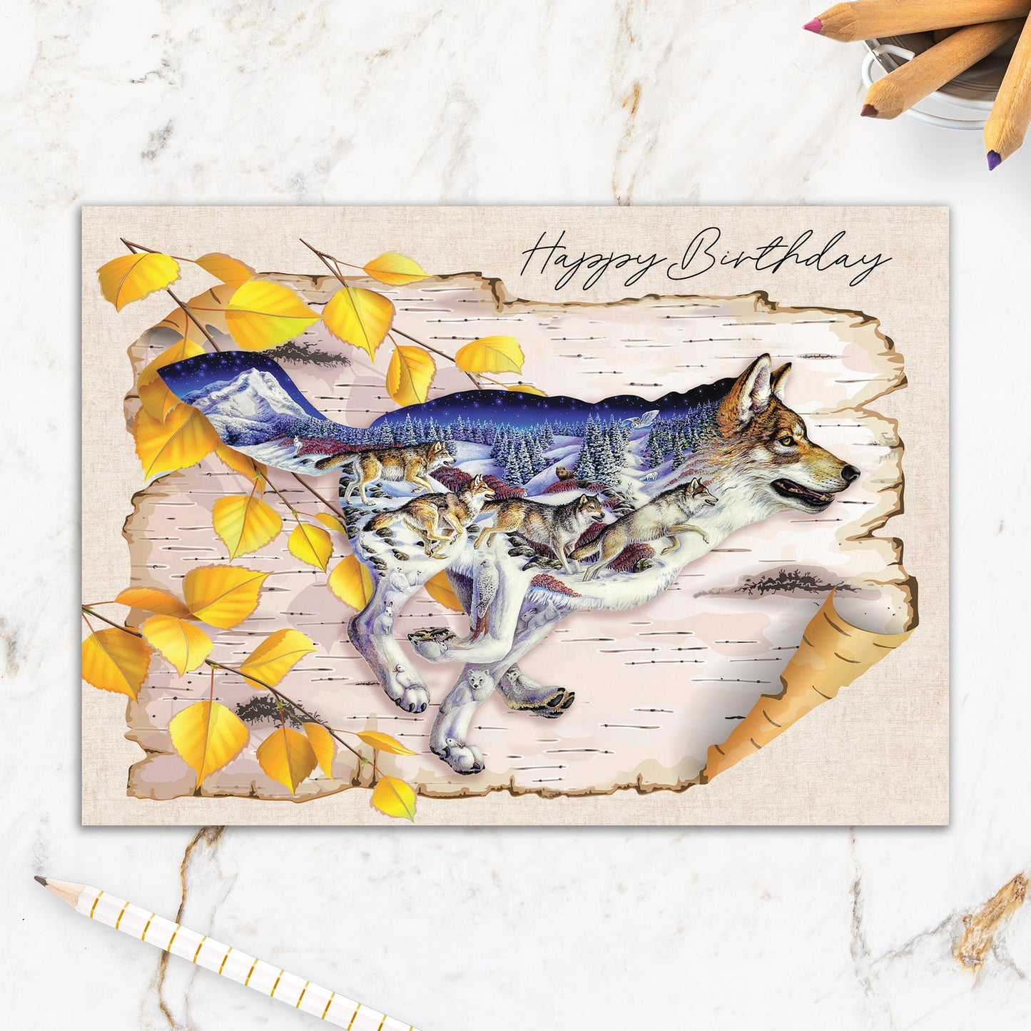 564-IOPI0651L | BD/Wolf on Bark