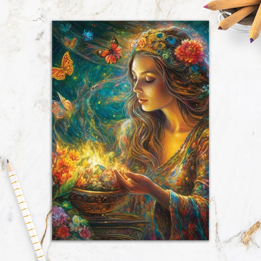 564-IOPM0718WC | FR/Woman With Butterflies