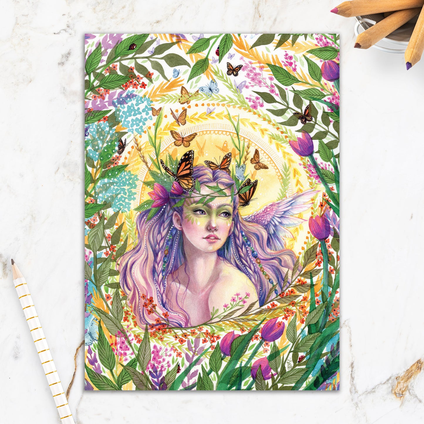 564-IOPM0722WC | ED/Floral Butterfly Woman