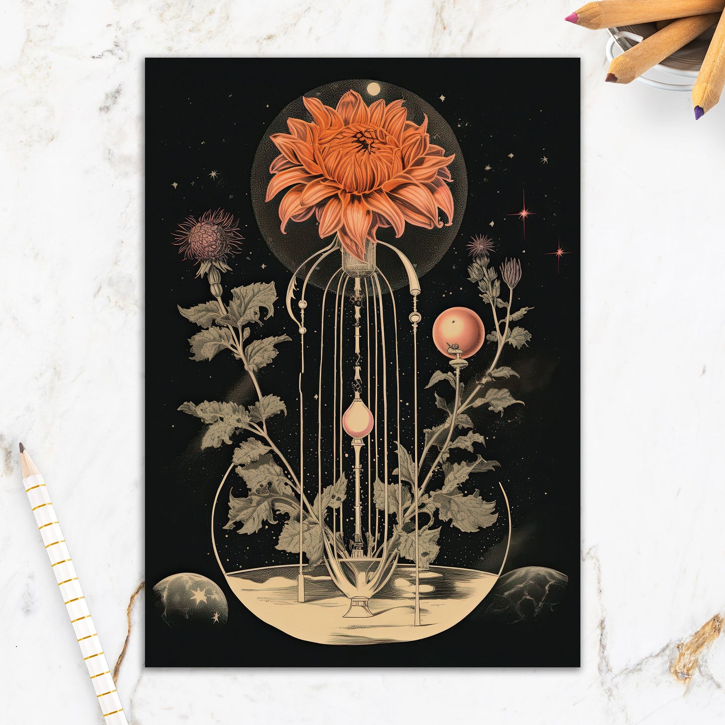 564-IOPM0740WC | TH/Space Flower