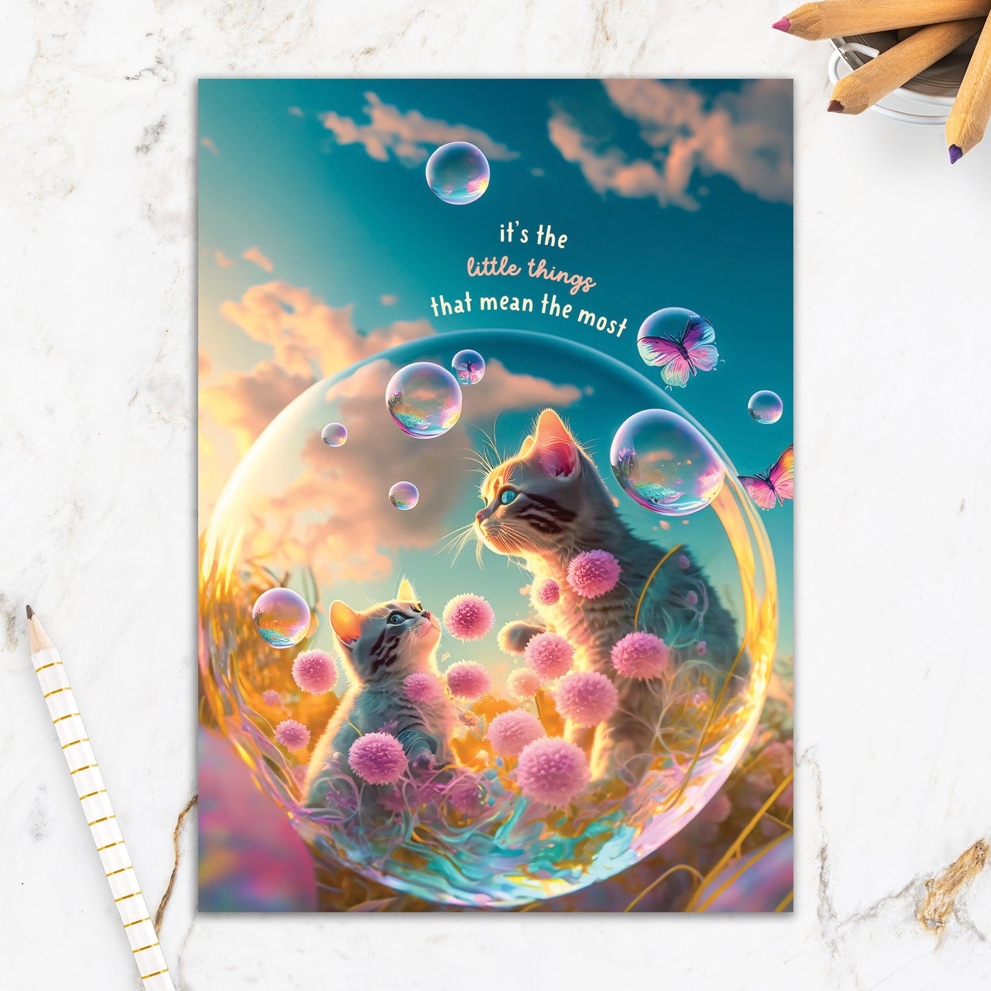 564-IOPM0746WC | FR/Cats in Bubbles