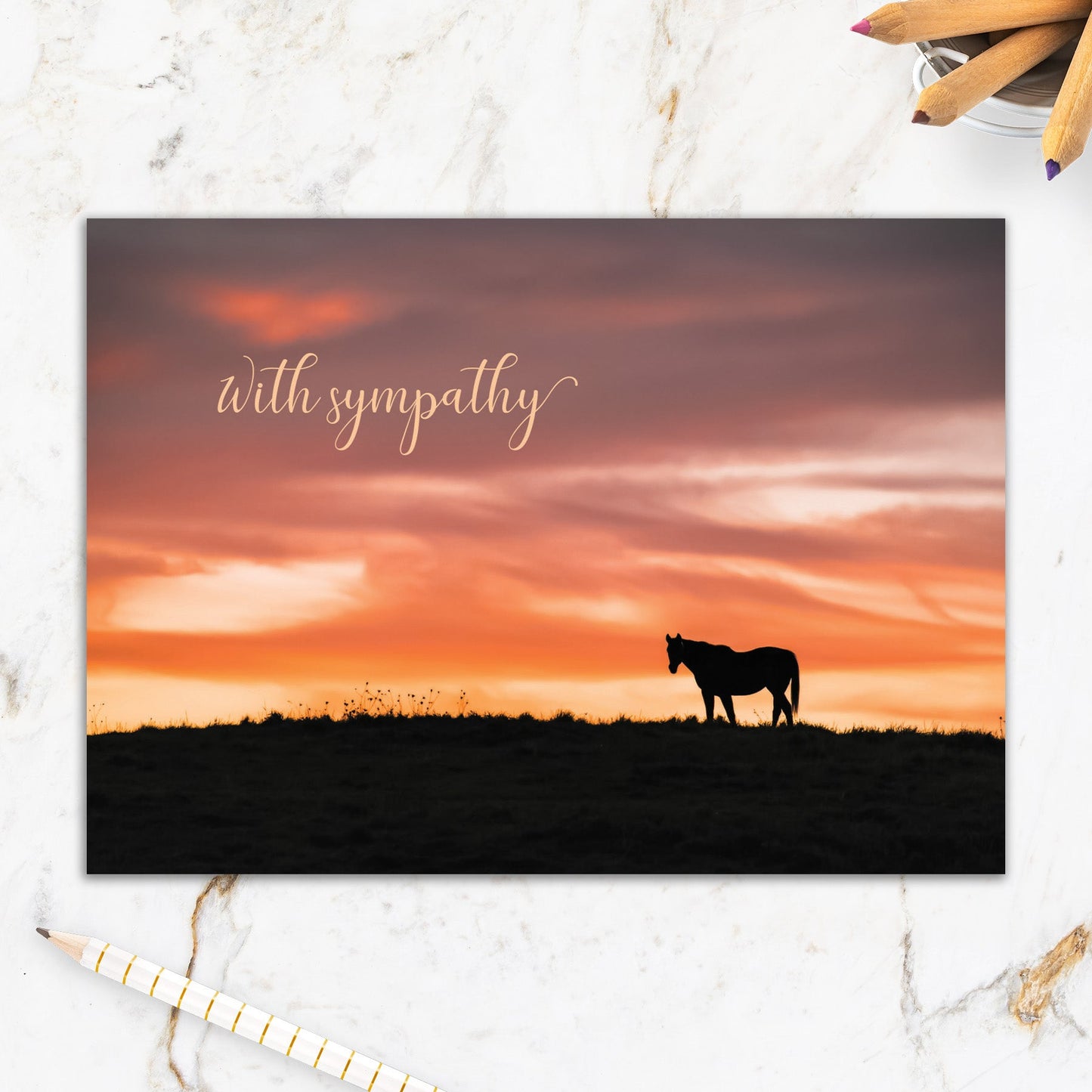 564-IOPW0164L | SY/Horse Sunset