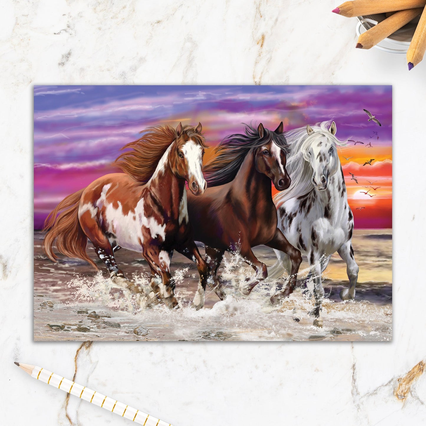 564-IOPW0311C | ED/Horses On Beach