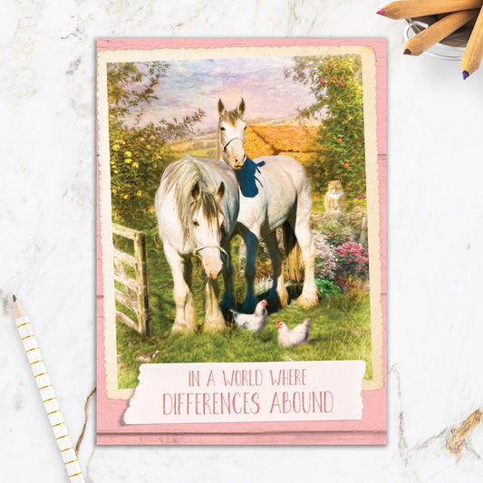 564-IOPW0348S |FR/Horses and Chickens