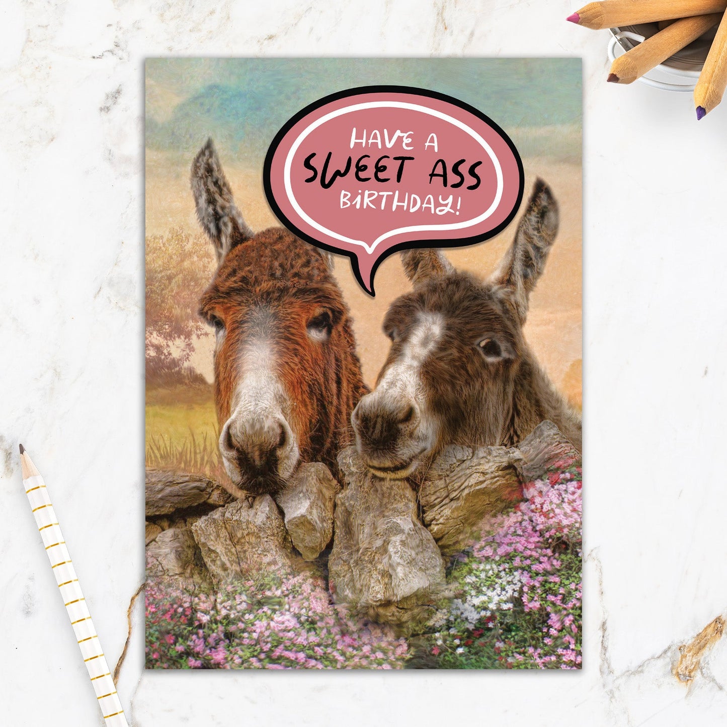 564-IOPW0350L | BD/Sweet Birthday Donkeys