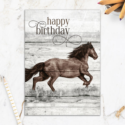 564-IOPW0358L |BD/Horse on Wood