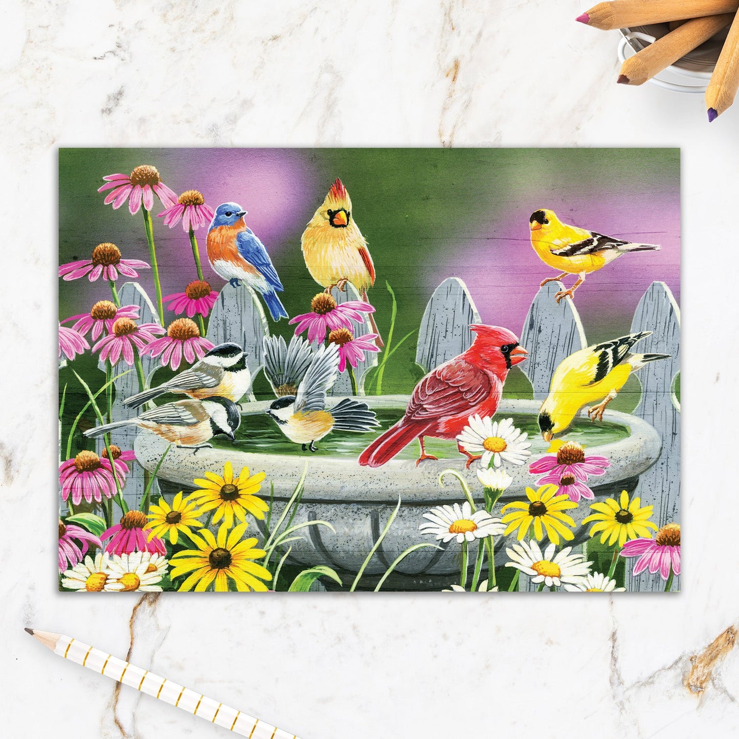 564-IOPW0370L | BL/Feathered Friends Fountain