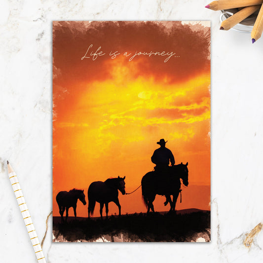564-IOPW0404L | ED/Cowboy Horses Silhouette