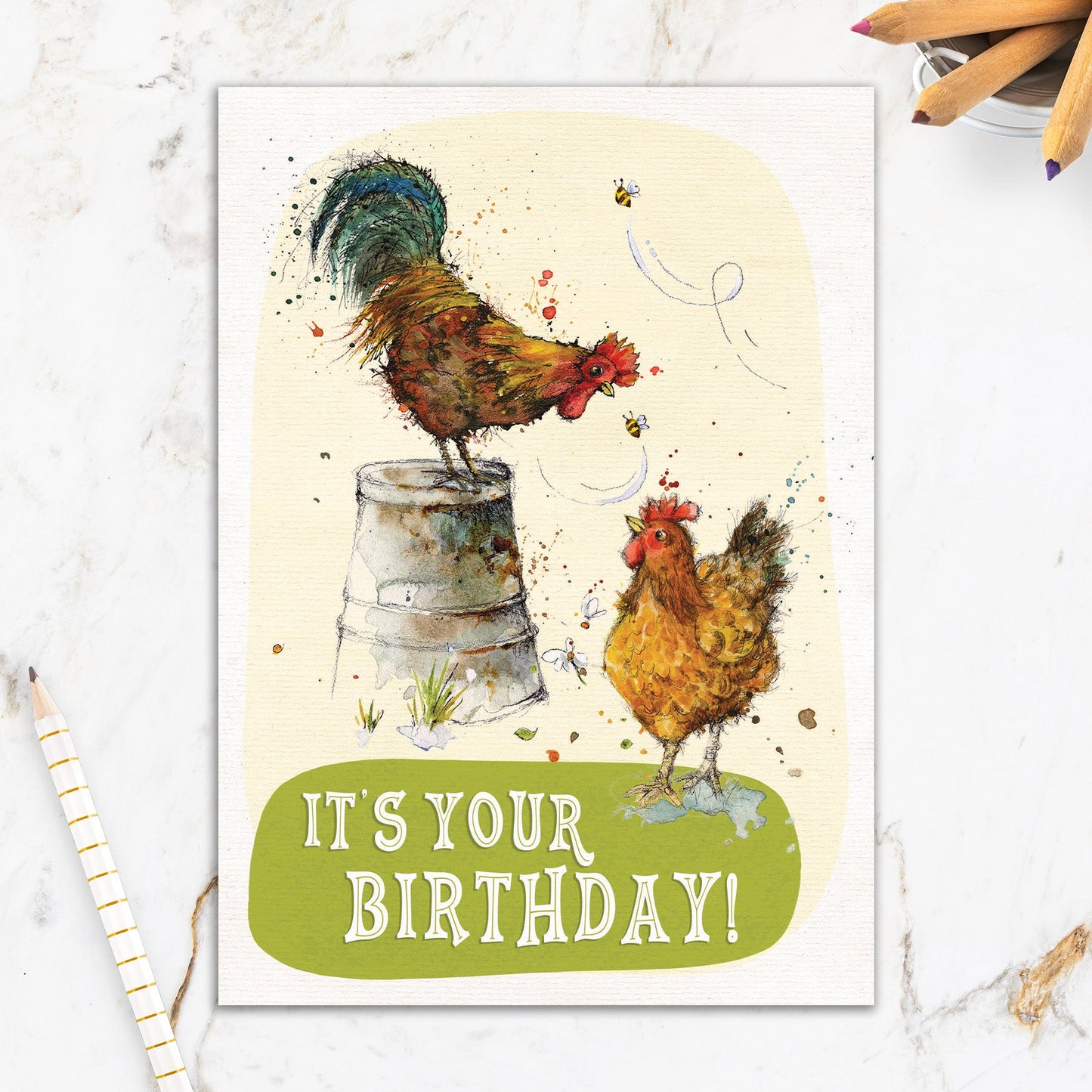 564-IOPW0412L |BD/Chickens and Bees